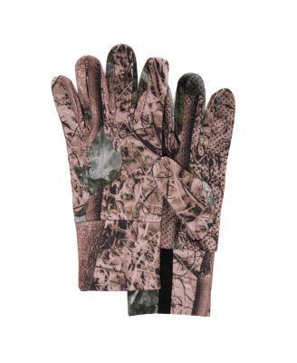 Muk Luks Mens Unisex Non-Slip Spandex Gloves, Black, Large Product Image