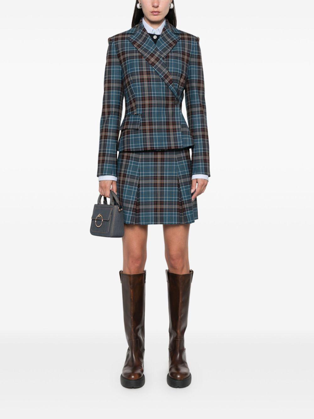 checked wool skirt Product Image