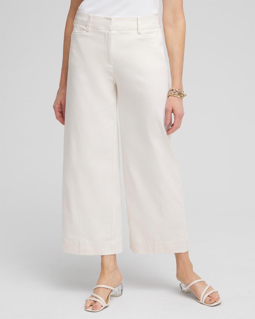 Chico's Women's Cotton Sateen Cropped Pants Product Image