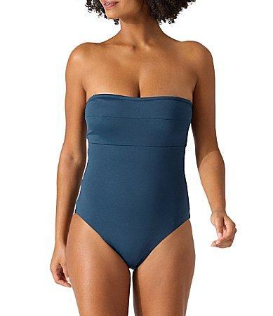 Tommy Bahama Palm Modern Bandeau One Piece Swimsuit Product Image