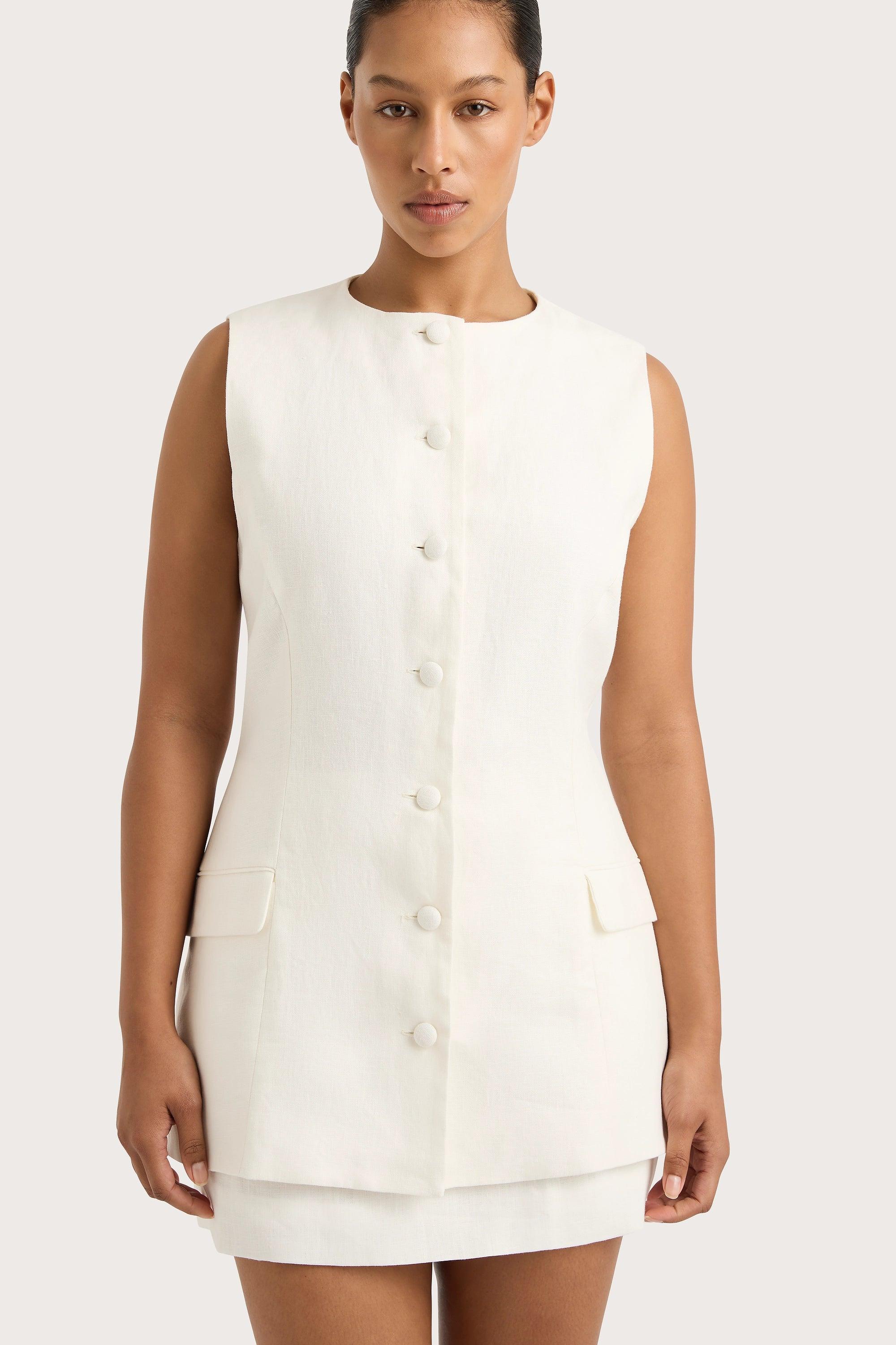 Jane Vest White Product Image