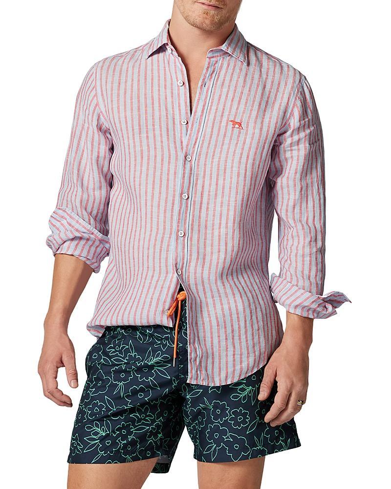 Rodd & Gunn Mclean Park Stripe Linen Button-Up Shirt Product Image