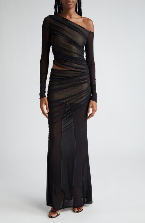 Retrofte Aura Sequin Detail One-Shoulder Gown Product Image