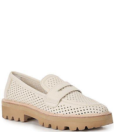 Dolce Vita Malila Perforated Nubuck Lug Sole Loafers Product Image