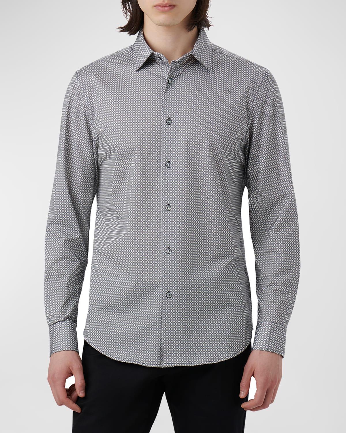 Bugatchi OoohCotton Geometric Print Button-Up Shirt Product Image