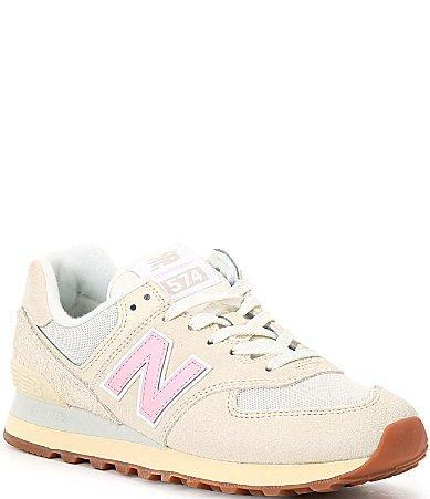 New Balance Womens 574 Lifestyle Suede Retro Sneakers Product Image