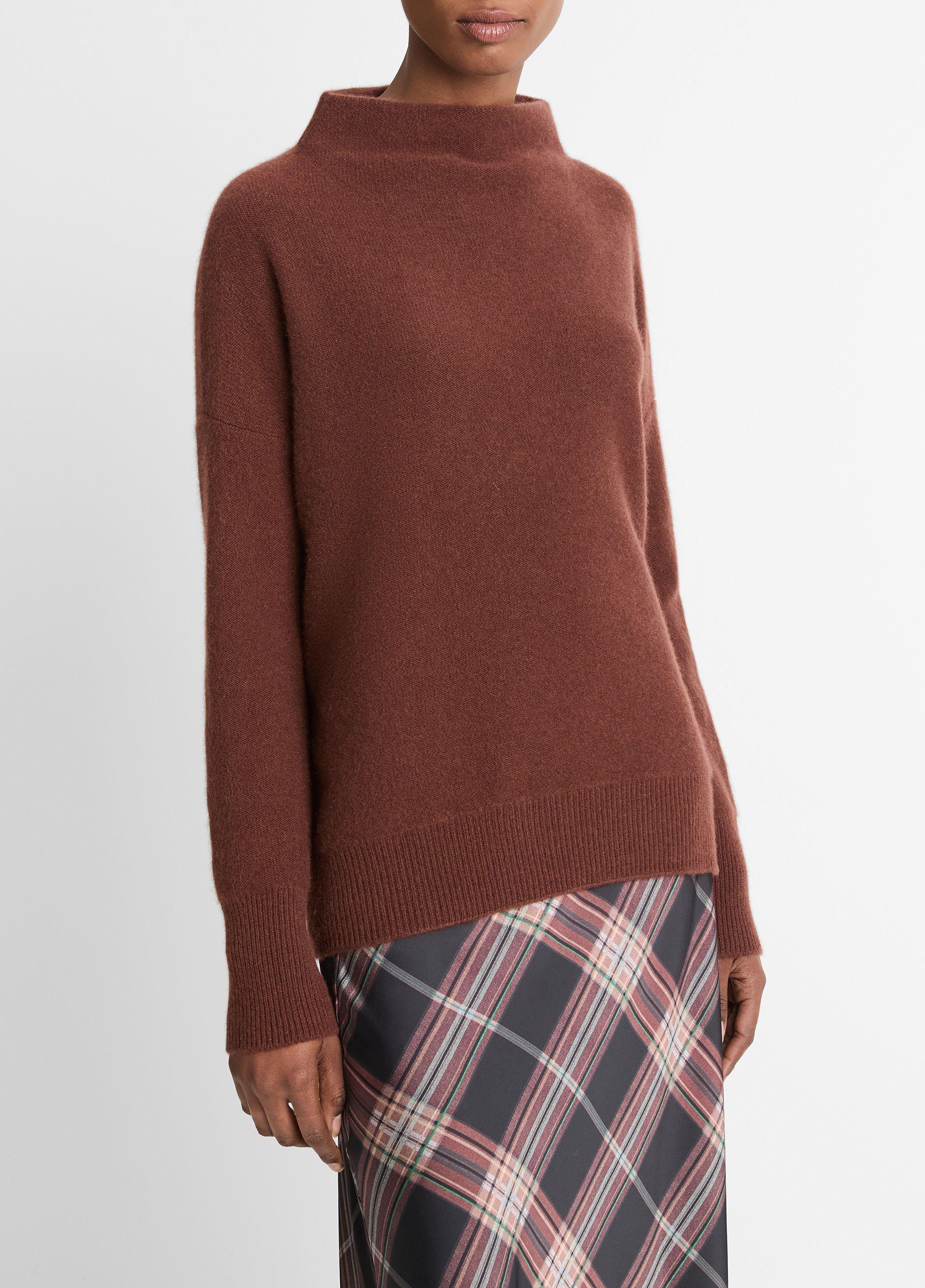 Plush Cashmere Funnel Neck Sweater Product Image