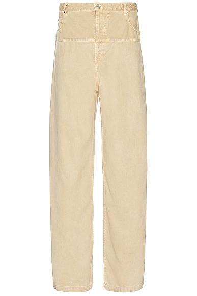 Isabel Marant Keren Slouchy Denim Jean in Ecru - Cream. Size 42 (also in 44). Product Image