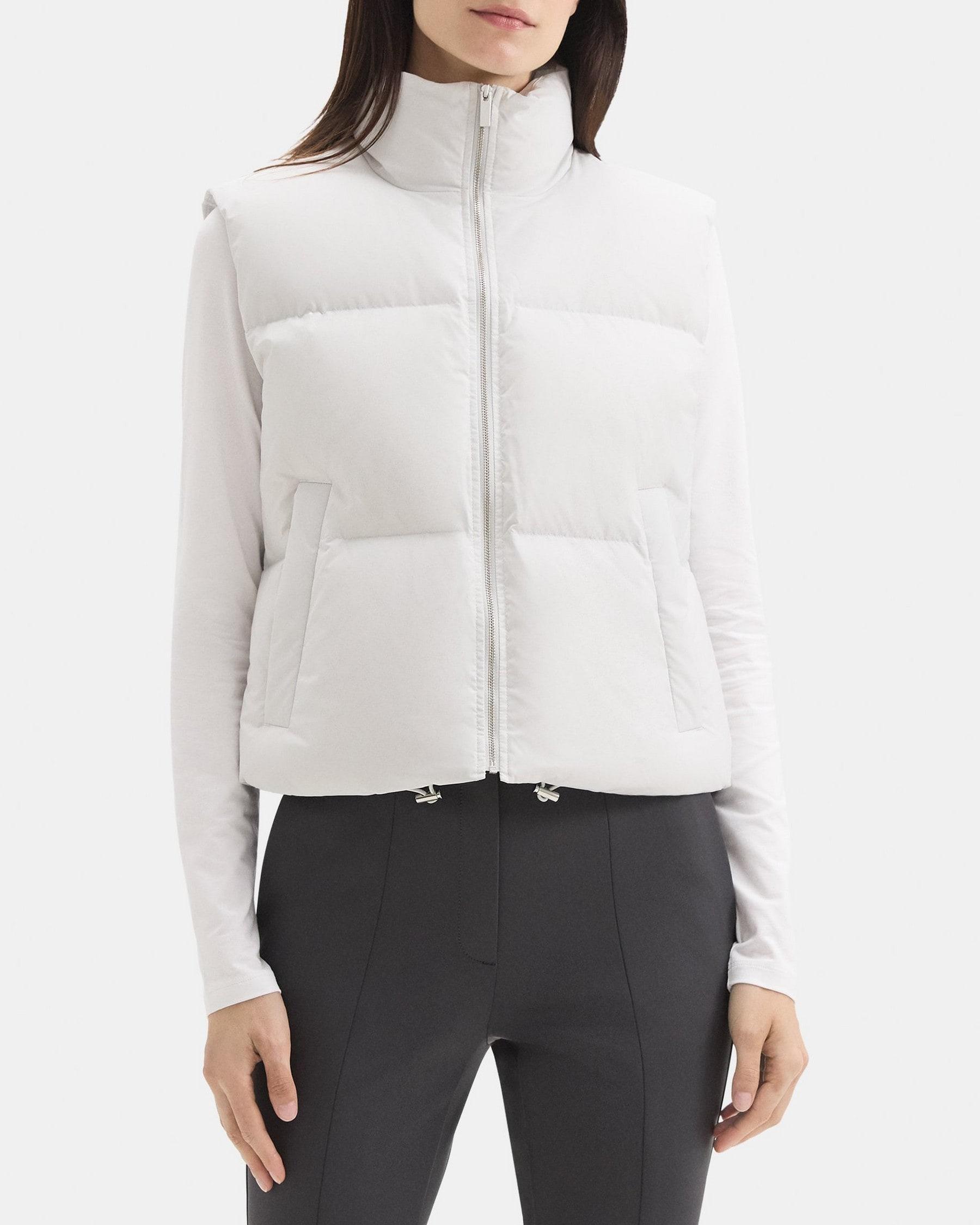 Cropped Puffer Vest in City Poly Product Image