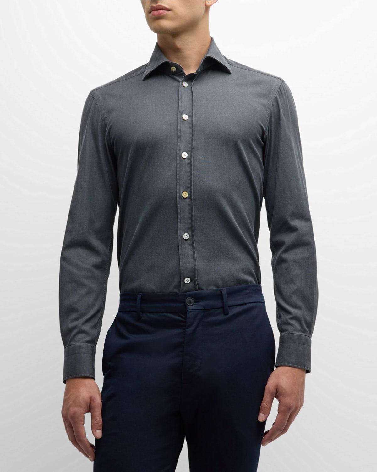 Mens Stretch Chambray Casual Button-Down Shirt Product Image