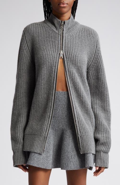 Brandon Maxwell The Marcie Zip Front Wool & Cashmere Cardigan Product Image