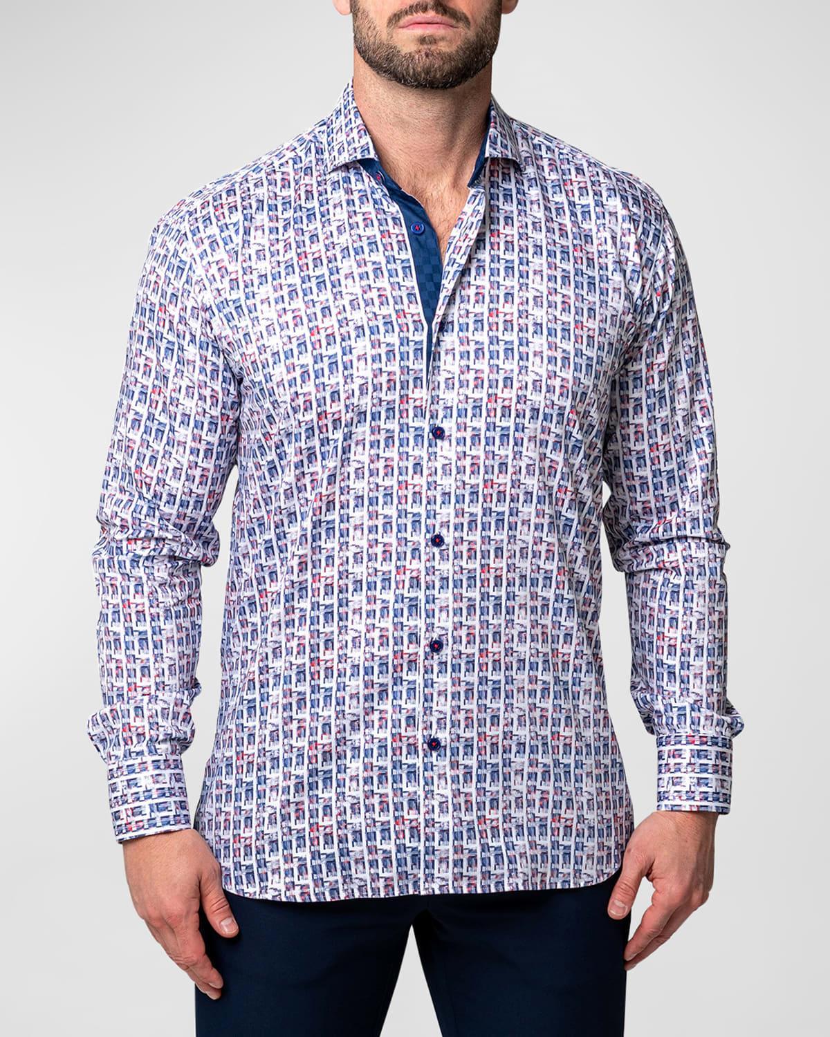 Mens Einstein Patterned Sport Shirt Product Image