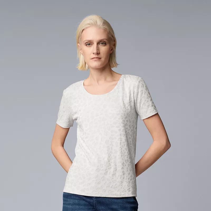 Womens Simply Vera Vera Wang Short Sleeve Relaxed Core Tee Product Image