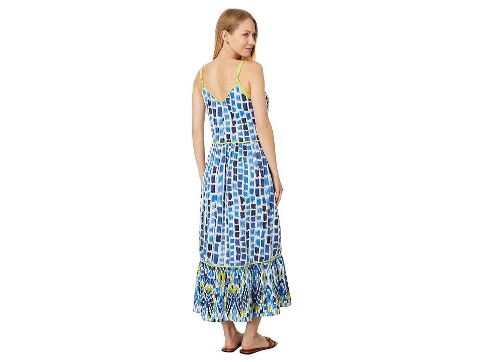 Womens Brushstroke Blues Maxi Dress Product Image