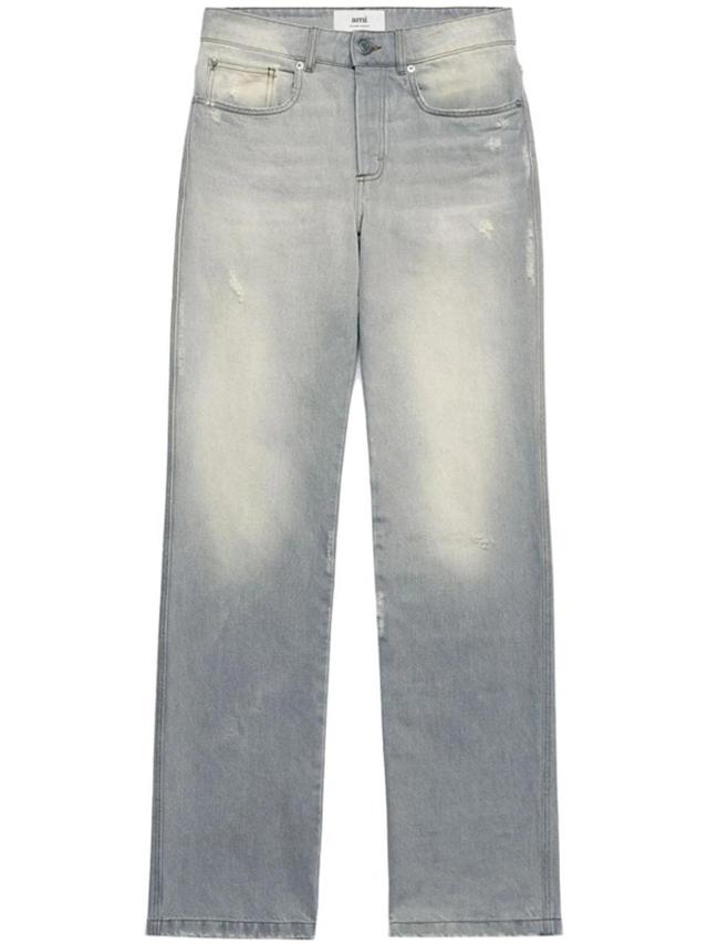 Mid-rise Straight-leg Jeans In Vintage Grey Product Image