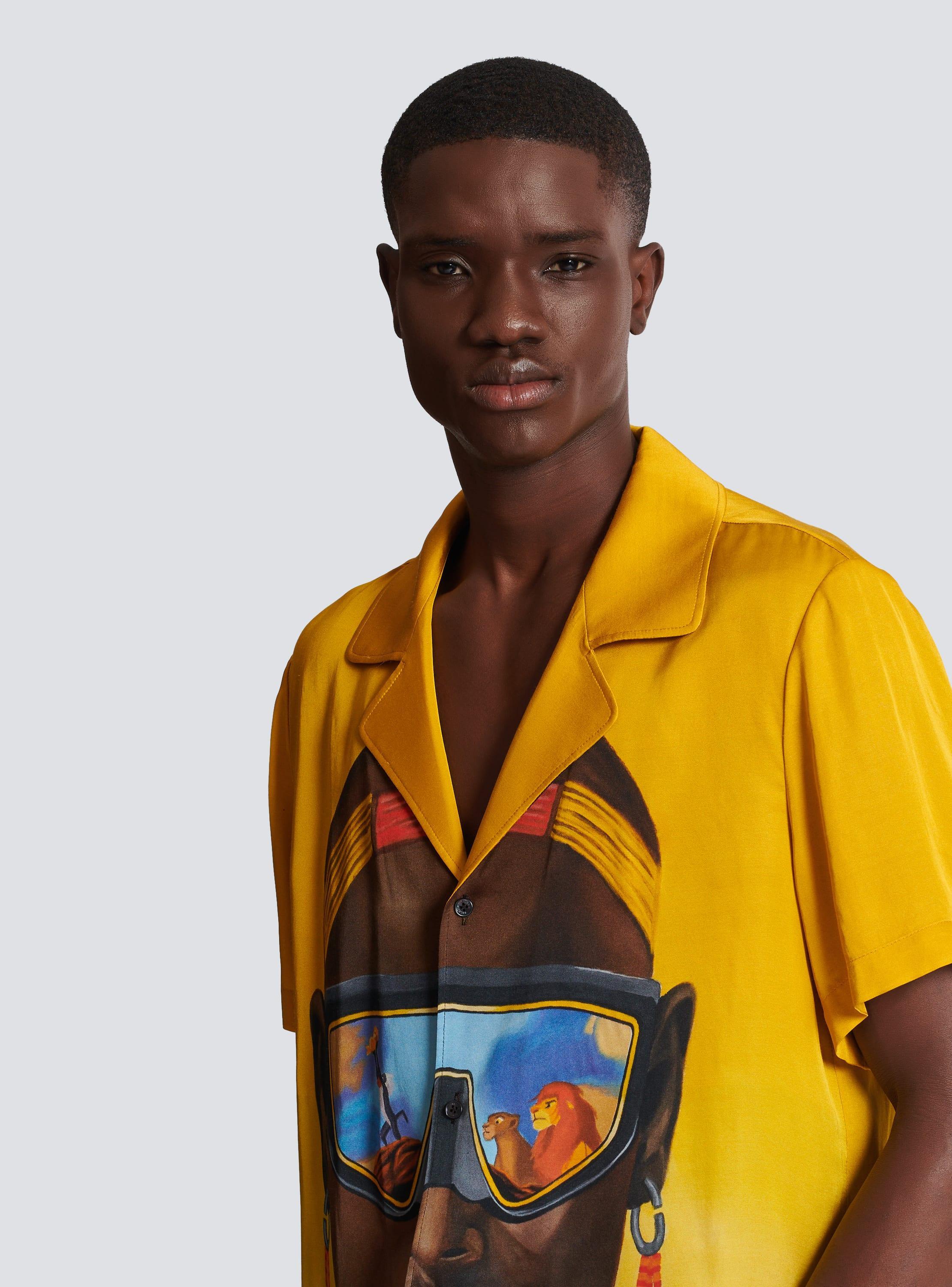 Disney x Balmain: The Lion King - Satin pyjama shirt with Nika Mtwana print Product Image