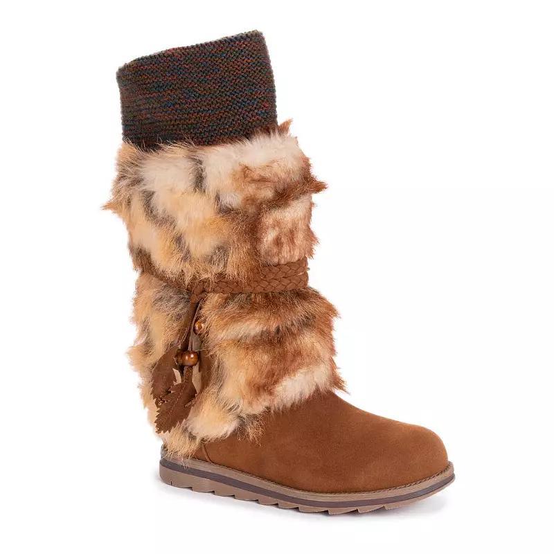 LUKEES by MUK LUKS Sigrid Leela Too Womens Faux-Fur Winter Boots Red Product Image