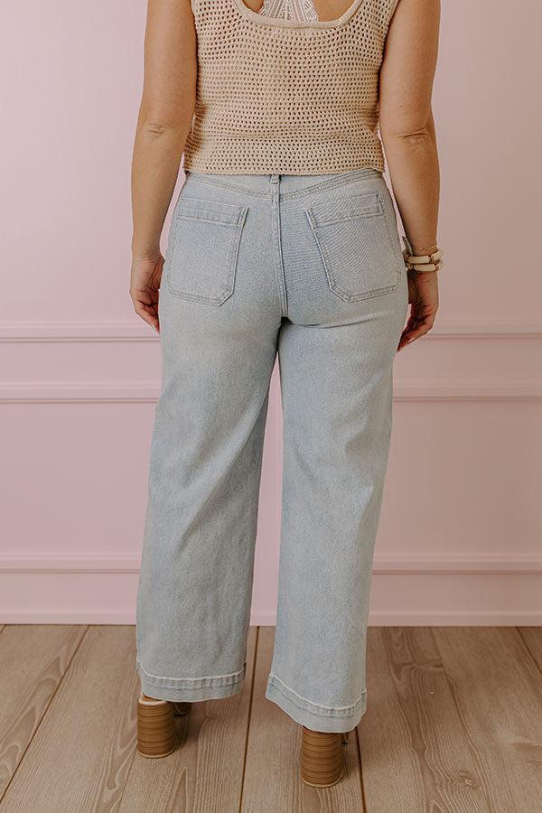 Just USA Donna High Waist Cargo Pants In Light Wash Product Image