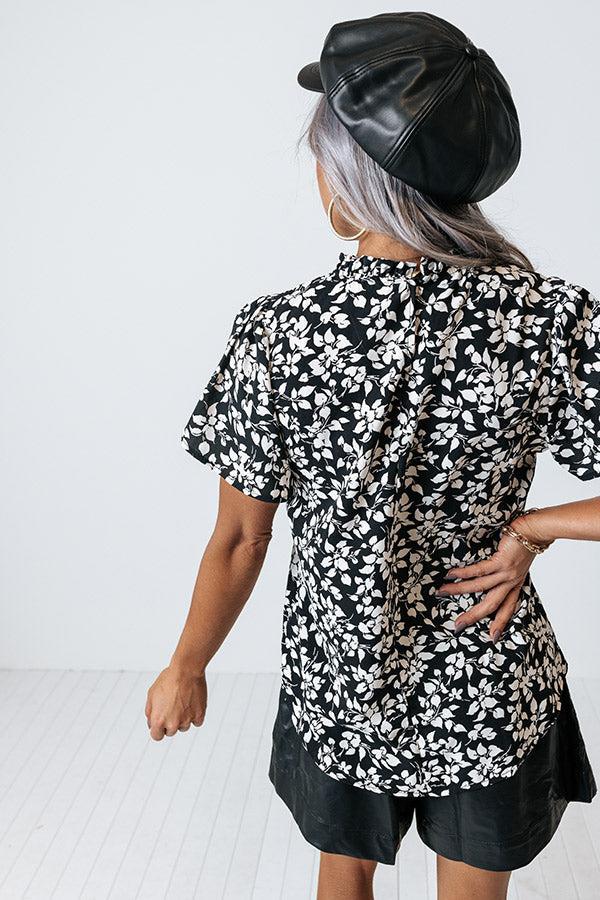 Love You Always Floral Top In Black Product Image