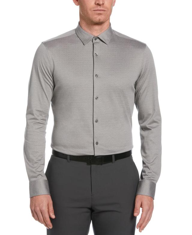 Perry Ellis Mens Slim Long Sleeve Button-Front Dobby Shirt Product Image