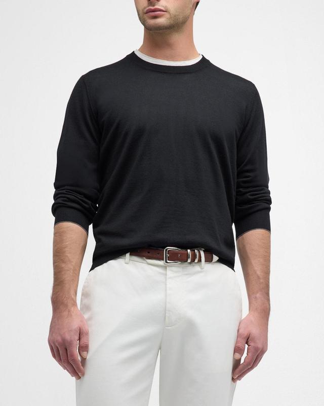 Mens Wool-Cashmere Crew Sweater Product Image