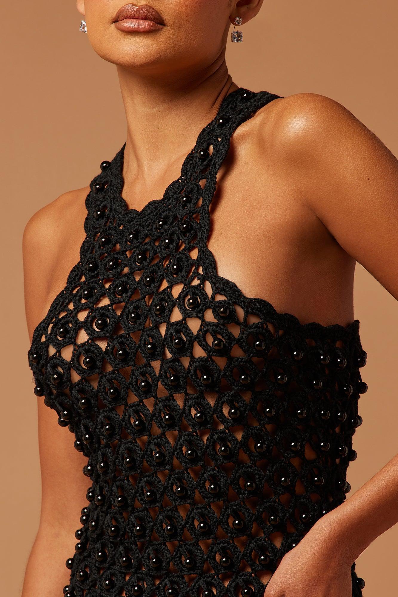 Valdez Crochet Mini Dress - Black Product Image