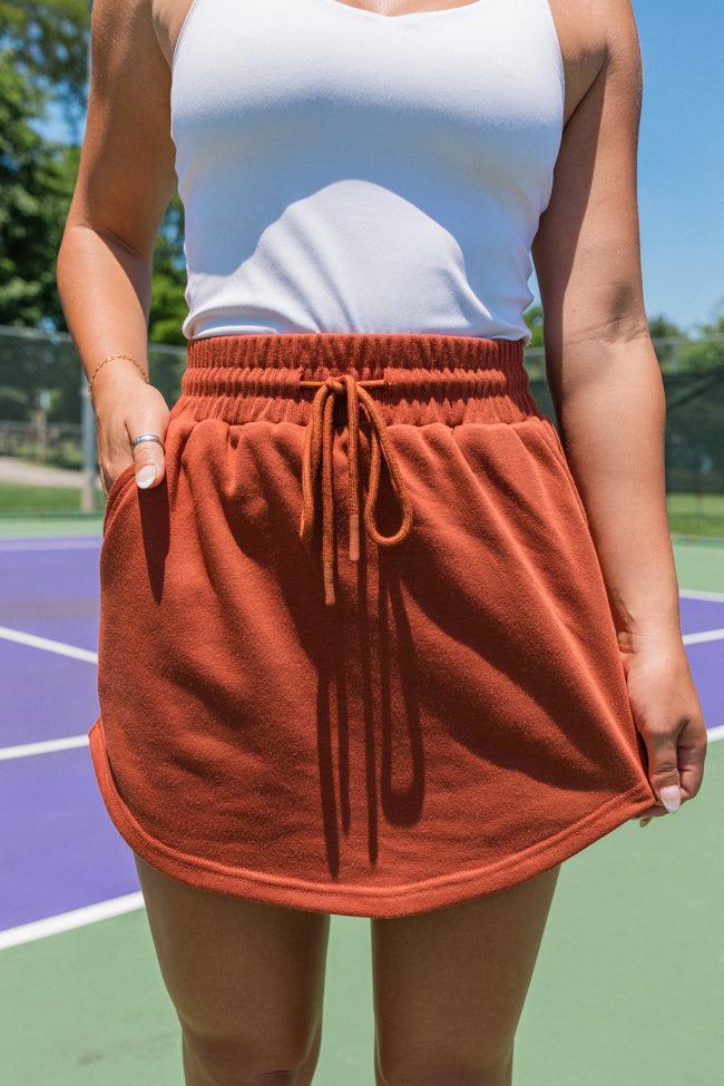 Tried It All Brown Knit Skort Product Image