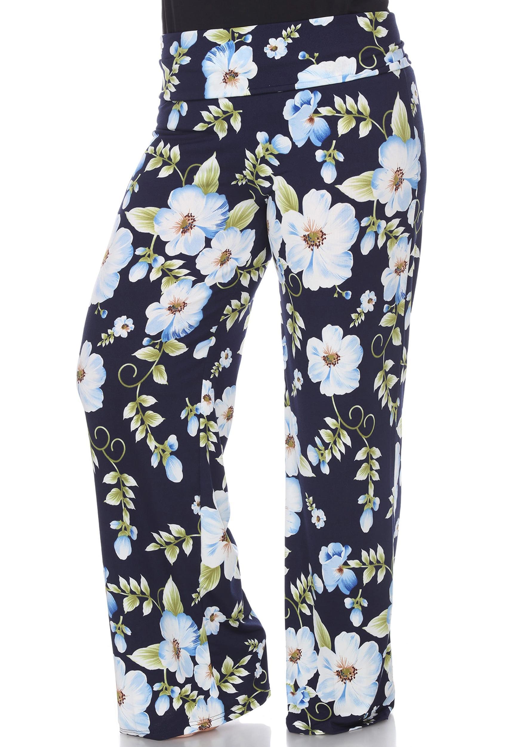 Plus Size White Mark Floral Print Wide Leg Pant Product Image