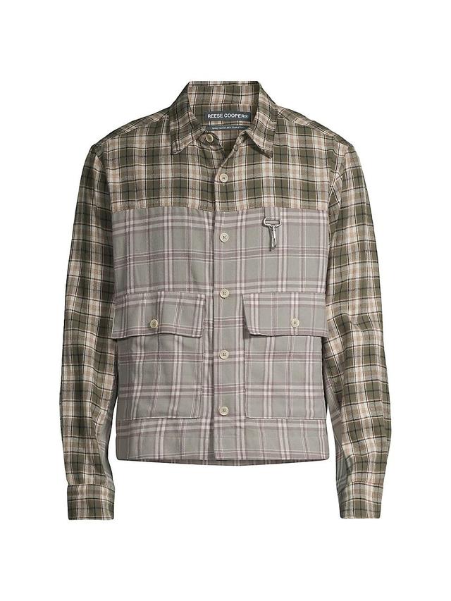 Mens Cropped Split Flannel Shirt Product Image