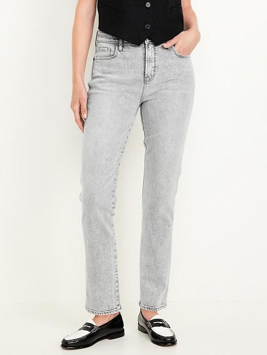 High-Waisted Vintage Slim Jeans Product Image