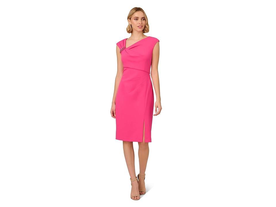 Adrianna Papell Knit Crepe Short Dress (Electric ) Women's Dress Product Image