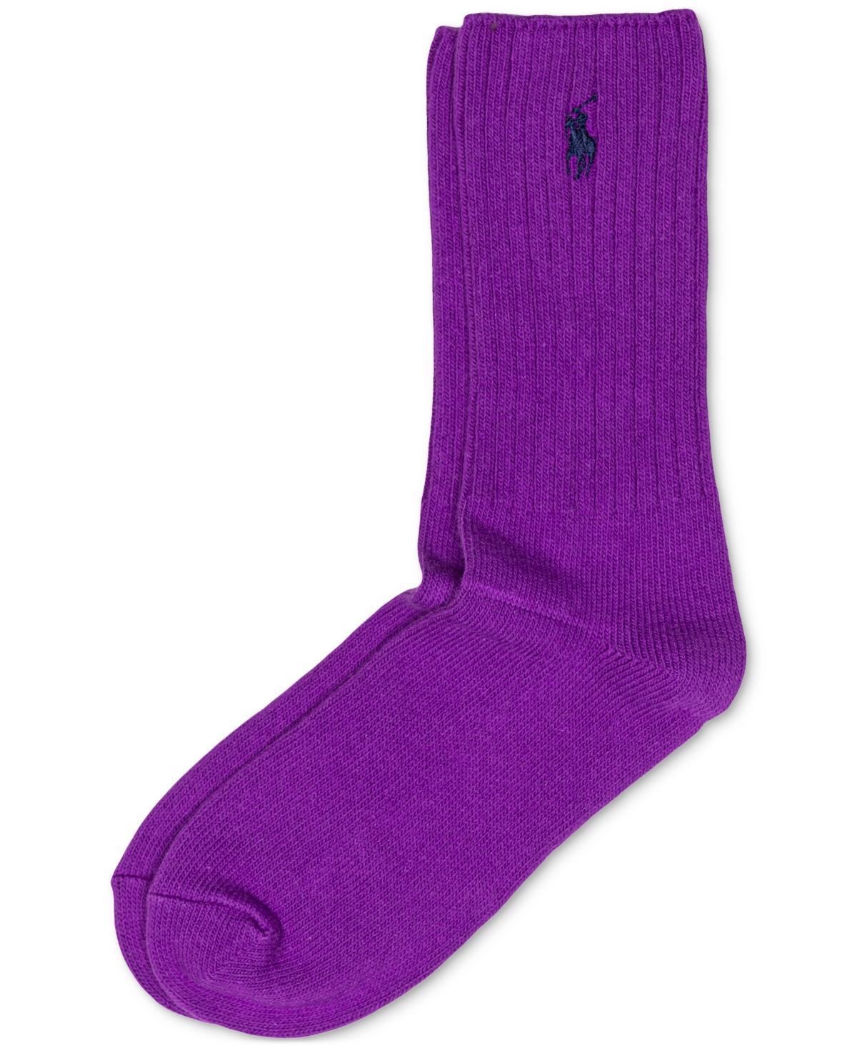 Polo Ralph Lauren Womens Classic Ribbed Crew Socks Product Image