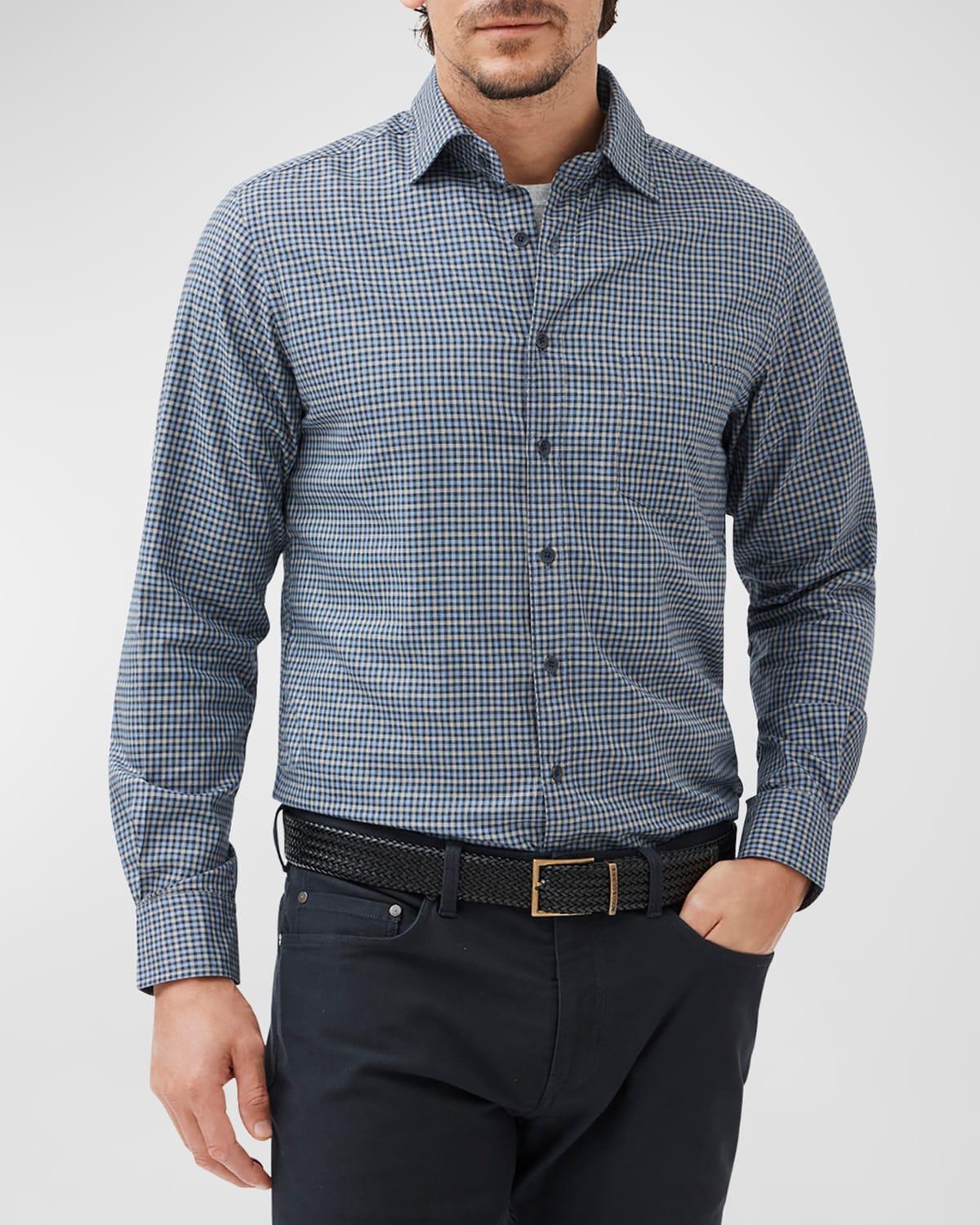 Mens Burrows Slim Fit Casual Button-Down Shirt product image