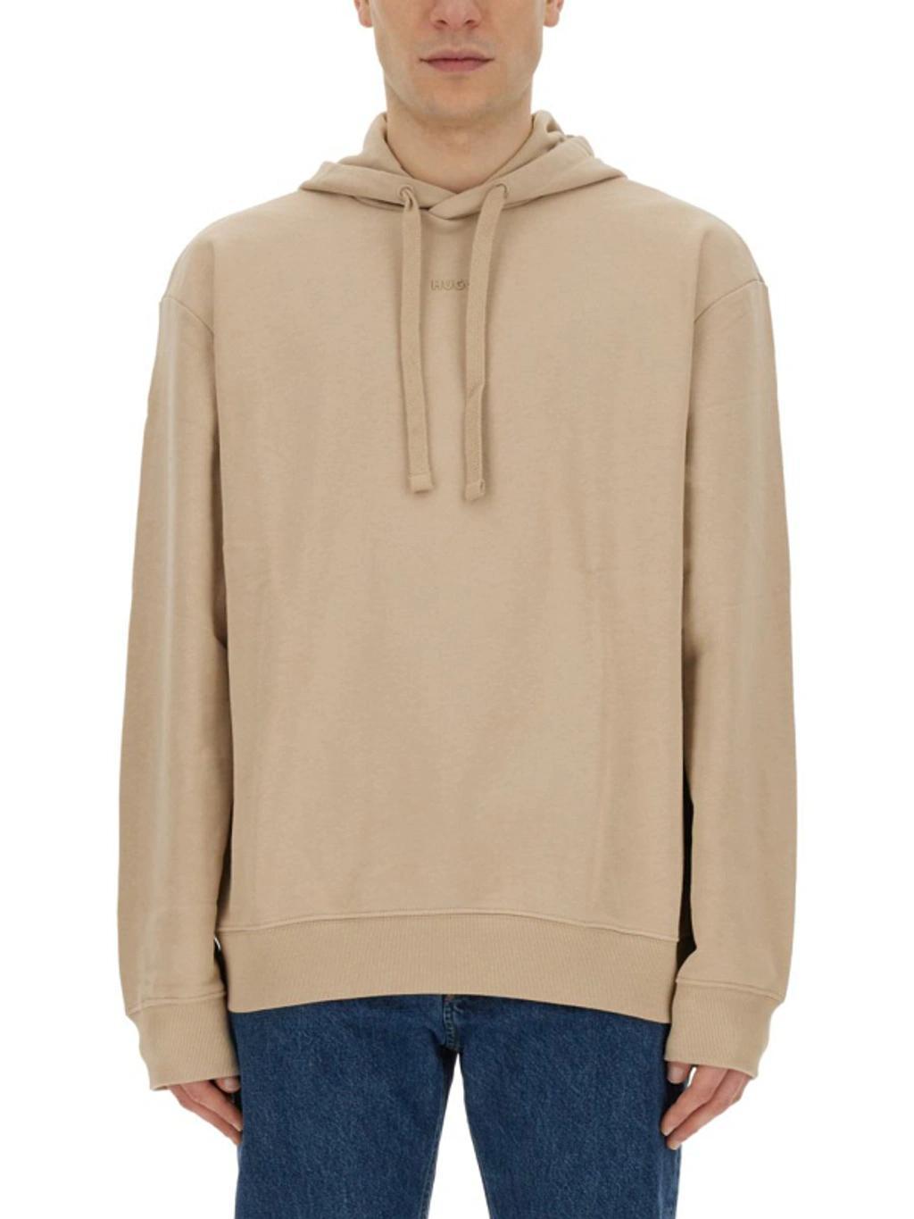 Sweatshirt With Logo In Beige Product Image