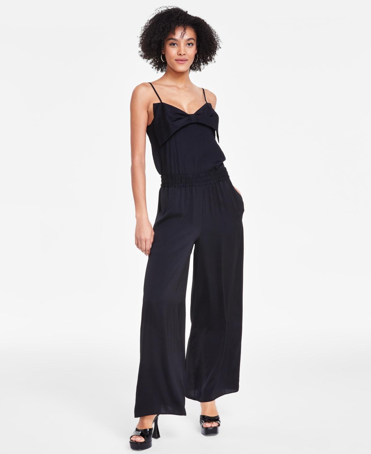 Bar Iii Womens Silky Pull-On Wide-Leg Pants, Created for Macys product image