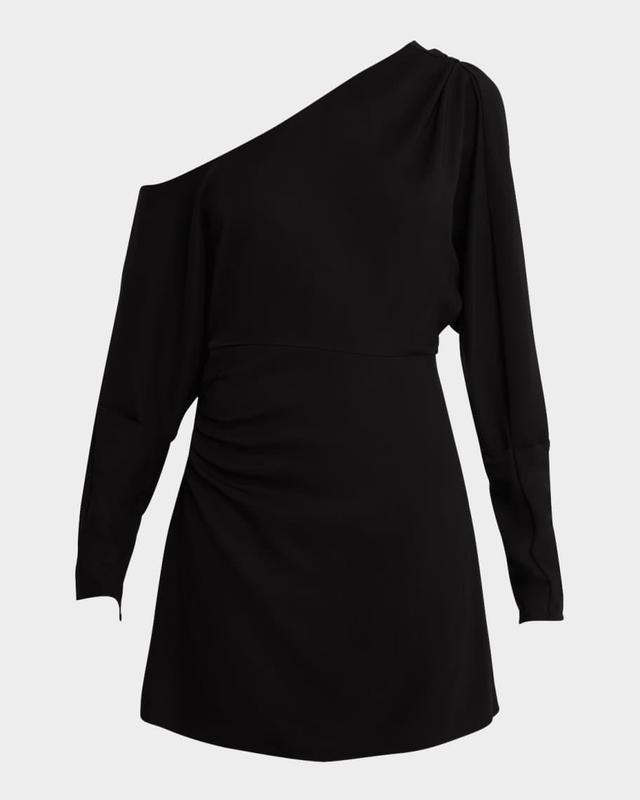 Georgie One-Shoulder Crepe Mini Dress Product Image