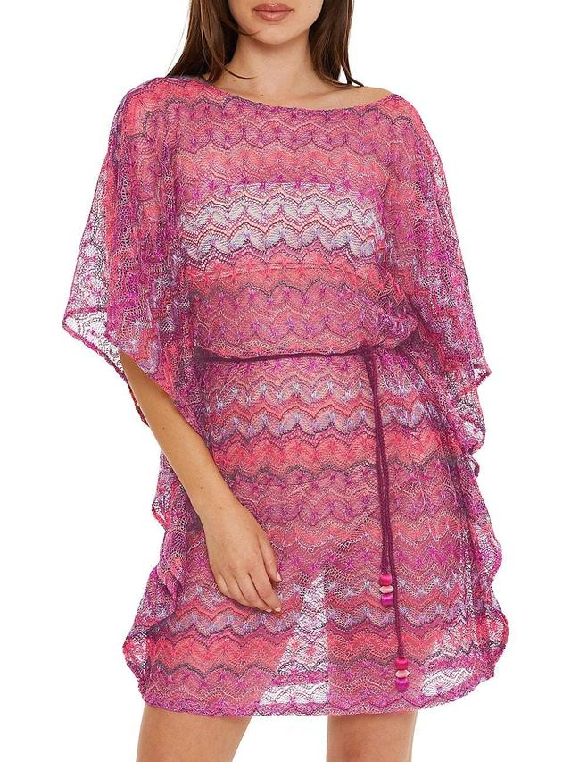 Womens Athena Lace Belted Caftan Product Image