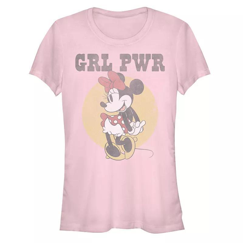 Disneys Minnie Mouse Womens GRL PWR Tee, Girls Product Image