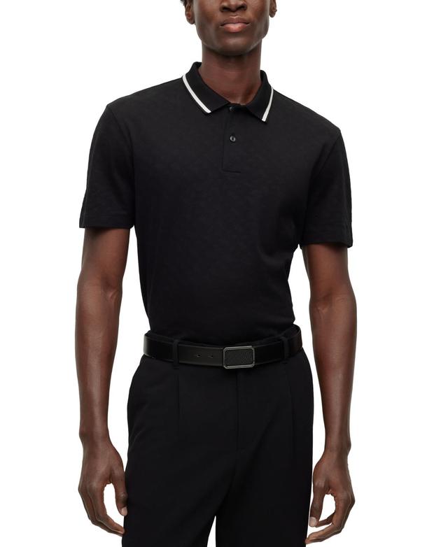 BOSS Mens Logo Polo - White Product Image