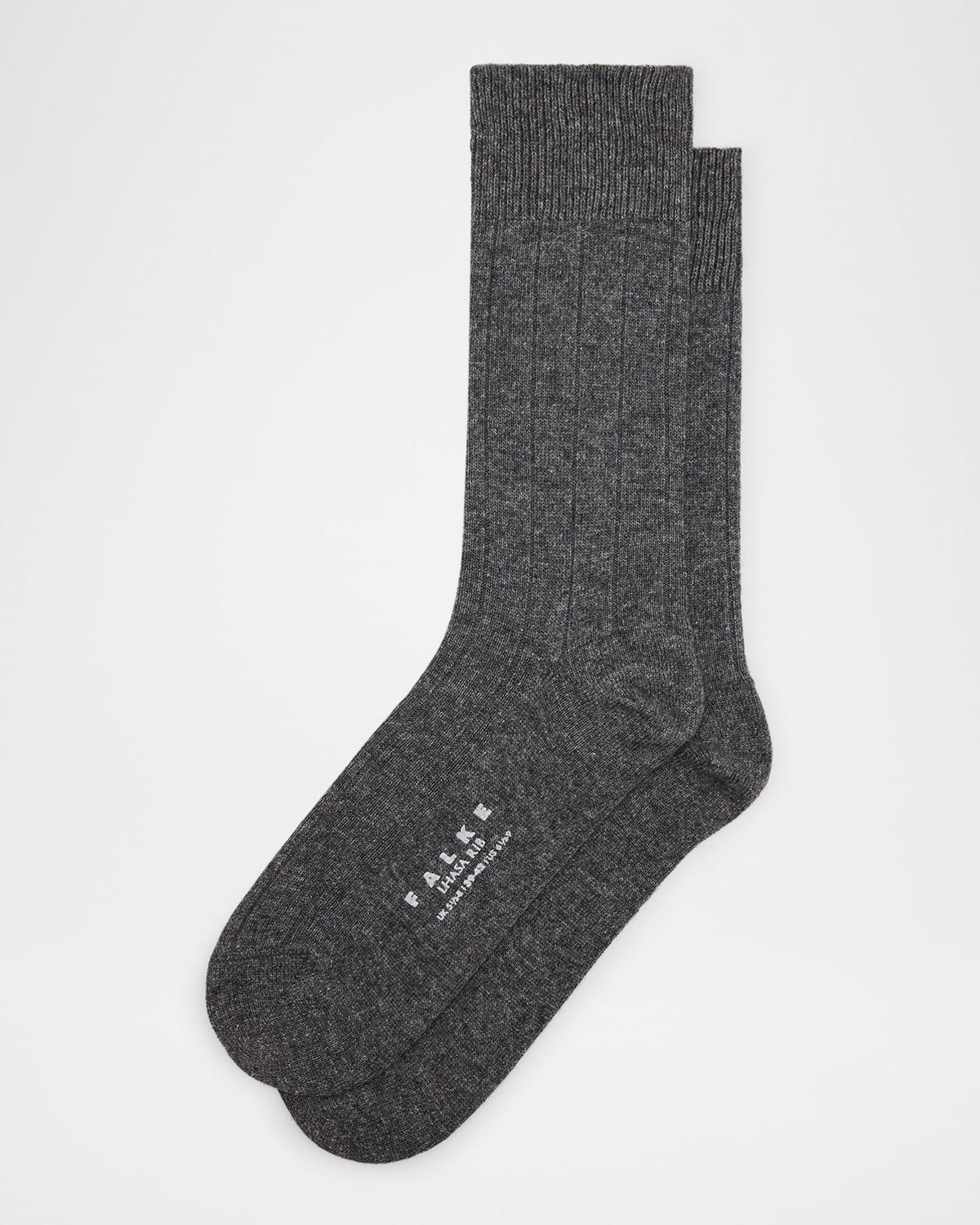 Mens Llasa Solid Ribbed Socks Product Image