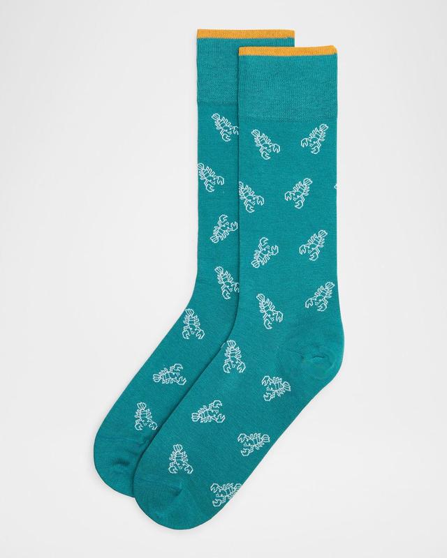 Men's Lobster-Print Crew Socks Product Image