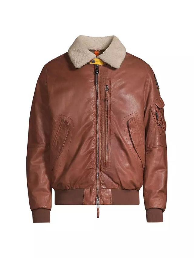 Josh Leather Bomber Jacket Product Image