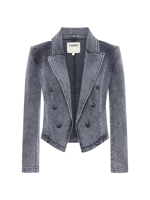 Womens Wayne Denim Double-Breasted Jacket Product Image