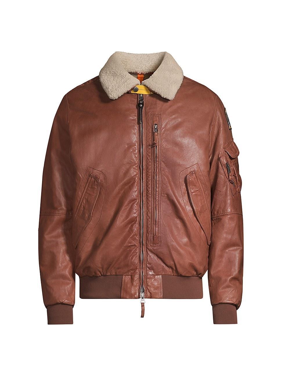 Mens Josh Leather Bomber Jacket Product Image