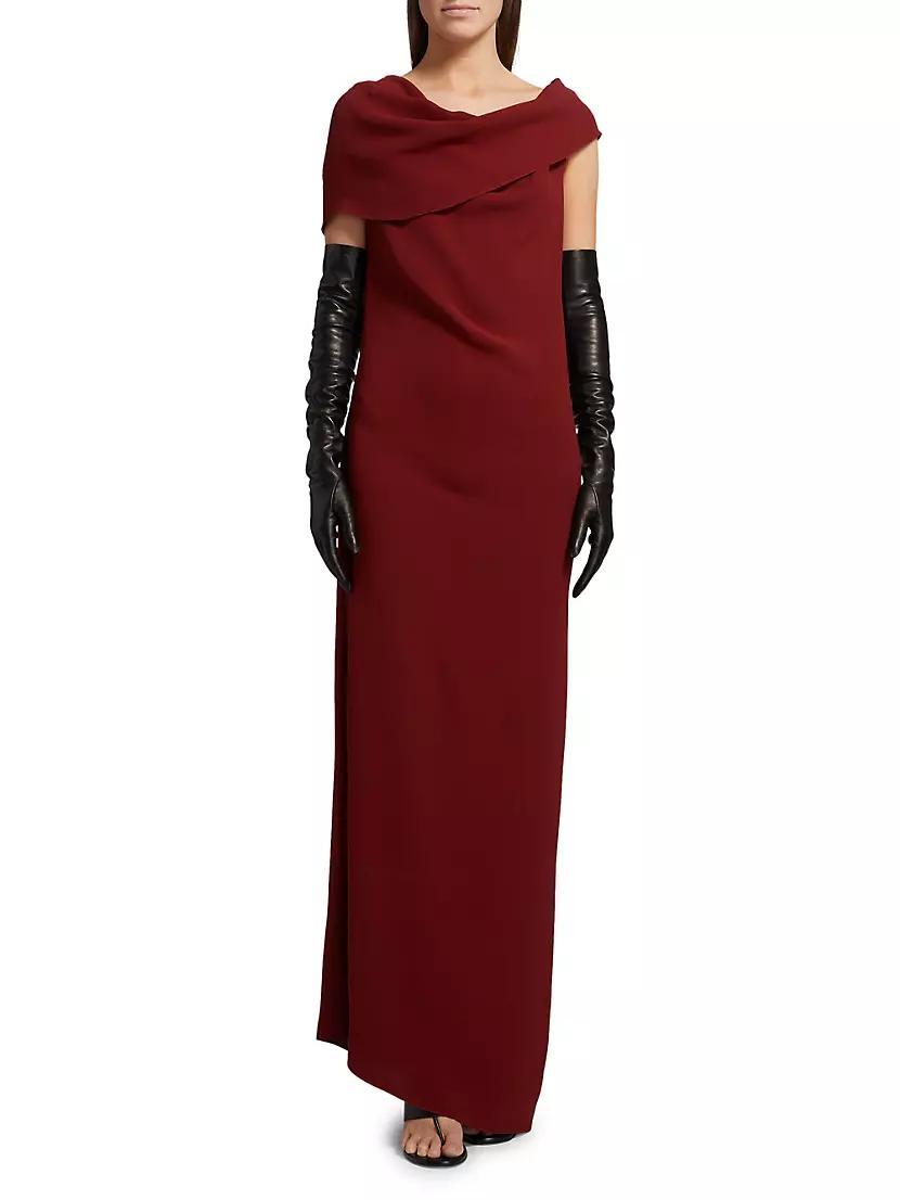 Nassau Silk Draped Maxi Dress Product Image