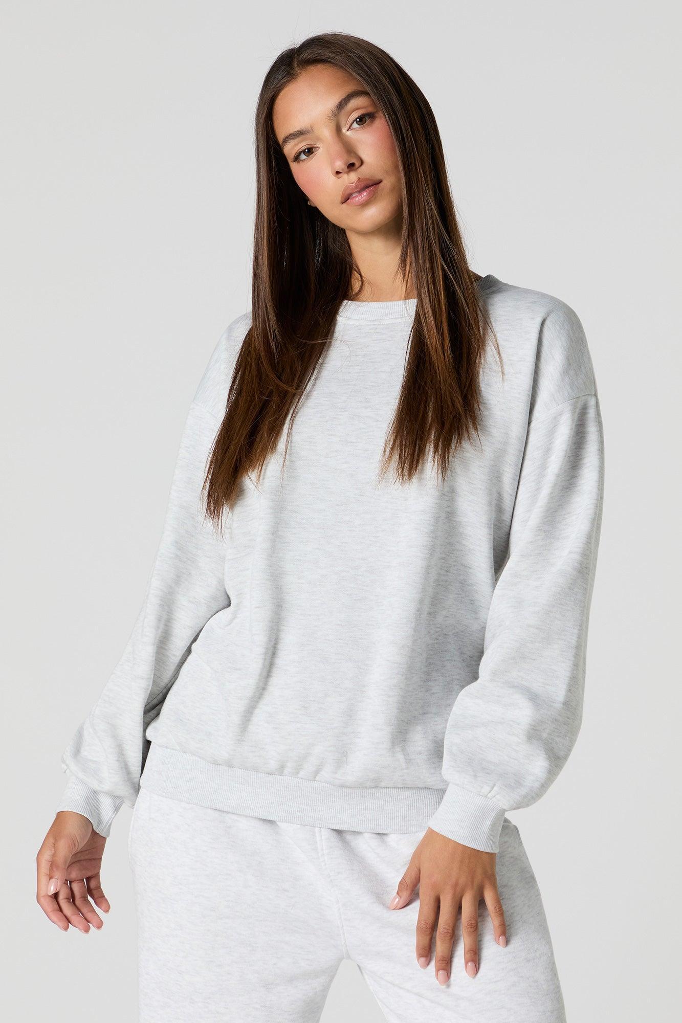 Oversized Soft Fleece Sweatshirt Female Product Image