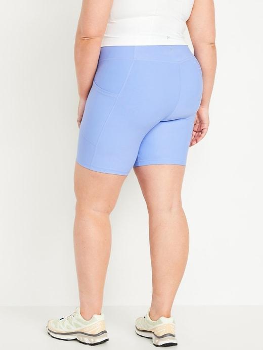 High-Waisted PowerSoft Biker Shorts -- 8-inch inseam Product Image