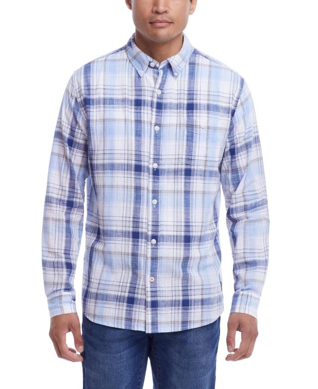 Weatherproof Vintage Mens Long Sleeve Cotton Woven Plaid Shirt Product Image