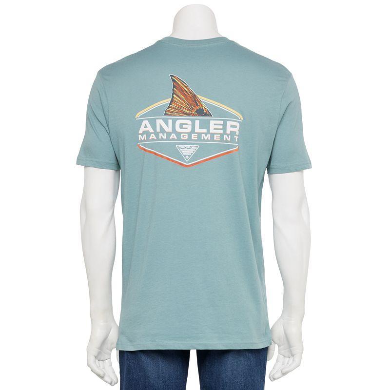 Mens Columbia PFG Short Sleeve Graphic Tee Blue Angler Product Image