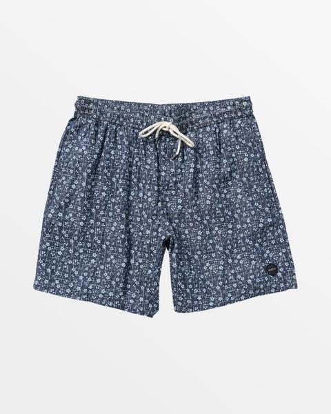 Escape Elastic Waist Chambray Shorts - Washed Indigo Product Image